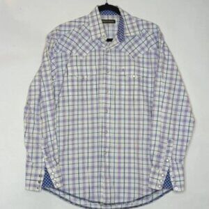 Stetson Men Button Down Shirt Plaid